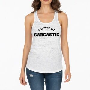 A Little Bit Sarcastic Graphic Tank Top - Size Medium